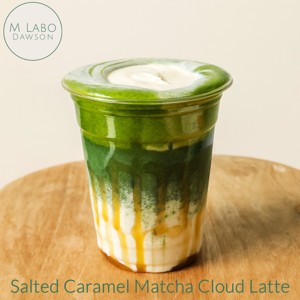 Iced Salted Caramel Matcha Latte